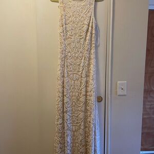 Elegant Cream Lace Women’s Dress